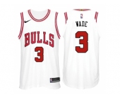 Nike NBA Chicago Bulls #3 Dwyane Wade Jersey 2017-18 New Season White Jersey