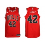 Nike NBA Chicago Bulls #42 Robin Lopez Jersey 2017-18 New Season Red Jersey