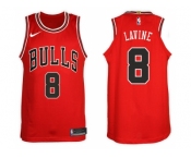 Nike NBA Chicago Bulls #8 Zach Lavine Jersey 2017-18 New Season Red Jersey