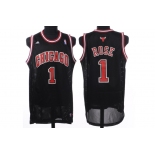 nba chicago bulls #1 rose black (fans edition)