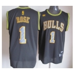 nba chicago bulls #1 rose black[2013 new]