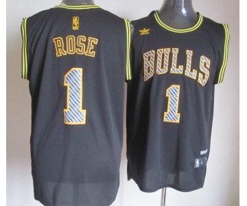 nba chicago bulls #1 rose black[2013 new]