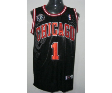 nba chicago bulls #1 rose black[20th patch]