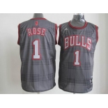 nba chicago bulls #1 rose black/grey[2012]