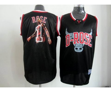 nba chicago bulls #1 rose black[limited edition]