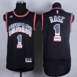 nba chicago bulls #1 rose black[national flag version]