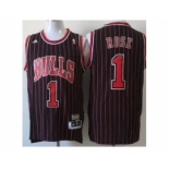 nba chicago bulls #1 rose black[strip revolution 30 swingman]