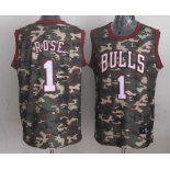 nba chicago bulls #1 rose camo