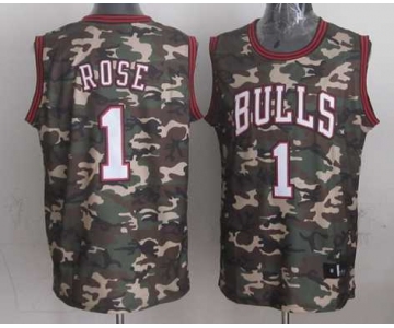 nba chicago bulls #1 rose camo