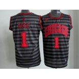 nba chicago bulls #1 rose grey[black strip]