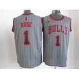 nba chicago bulls #1 rose grey[static fashion swingman]