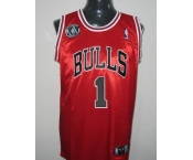 nba chicago bulls #1 rose red[20th patch]