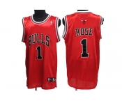 nba chicago bulls #1 rose red