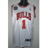 nba chicago bulls #1 rose white[20th patch]