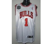 nba chicago bulls #1 rose white[20th patch]