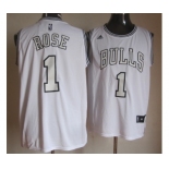 nba chicago bulls #1 rose white