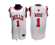 nba chicago bulls #1 rose white