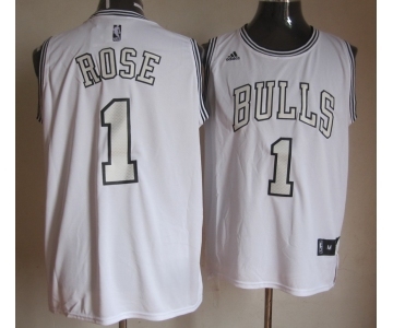 nba chicago bulls #1 rose white