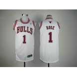 nba chicago bulls #1 rose white[revolution 30]