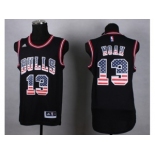 nba chicago bulls #13 noah black(USA Flag Fashion)