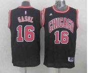 nba chicago bulls #16 gasol black