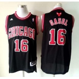 nba chicago bulls #16 gasol black[revolution 30 swingman]