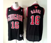 nba chicago bulls #16 gasol black[revolution 30 swingman]