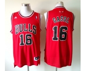 nba chicago bulls #16 gasol red[revolution 30 swingman]