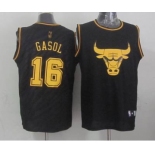 nba chicago bulls #16 gasol zebra