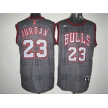 nba chicago bulls #23 jordan black-grey[2012]