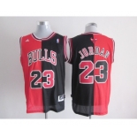 nba chicago bulls #23 jordan black-red[strip][revolution 30 swingman]