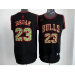 nba chicago bulls #23 jordan black[camo fashion swingman]