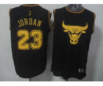 nba chicago bulls #23 jordan black[gold lettering fashion]