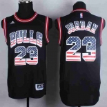 nba chicago bulls #23 jordan black[national flag version]