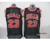 nba chicago bulls #23 jordan black[red number]孔