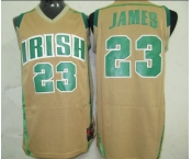 nba chicago bulls #23 jordan gold( green number)