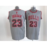 nba chicago bulls #23 jordan grey[static fashion swingman]