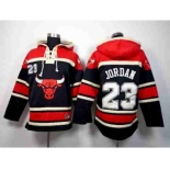 nba chicago bulls #23 jordan red-black[pullover hooded sweatshirt]