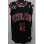 nba chicago bulls #5 boozer black[20th patch]