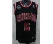 nba chicago bulls #5 boozer black[20th patch]