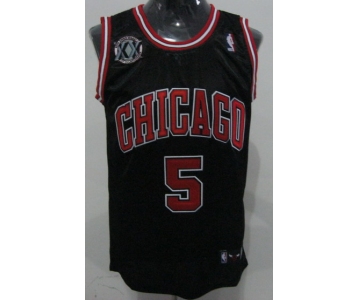 nba chicago bulls #5 boozer black[20th patch]