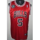 nba chicago bulls #5 boozer red[20th patch]