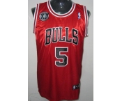 nba chicago bulls #5 boozer red[20th patch]