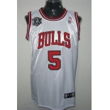 nba chicago bulls #5 boozer white[20th patch]