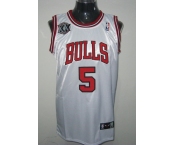 nba chicago bulls #5 boozer white[20th patch]