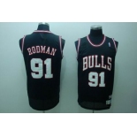 nba chicago bulls #91 rodman black(fans edition)