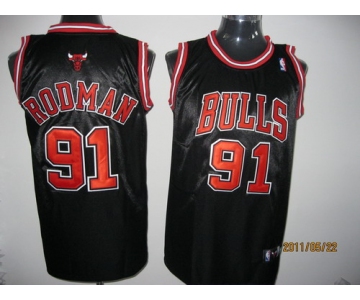 nba chicago bulls #91 rodman black[red number]