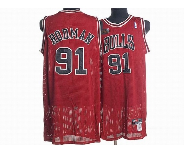 nba chicago bulls #91 rodman red