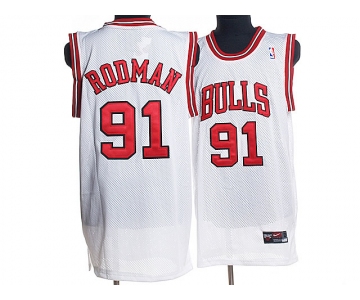 nba chicago bulls #91 rodman white