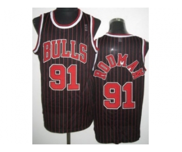 nba jersey chicago bulls #91 rodman black[revolution 30][red strip]